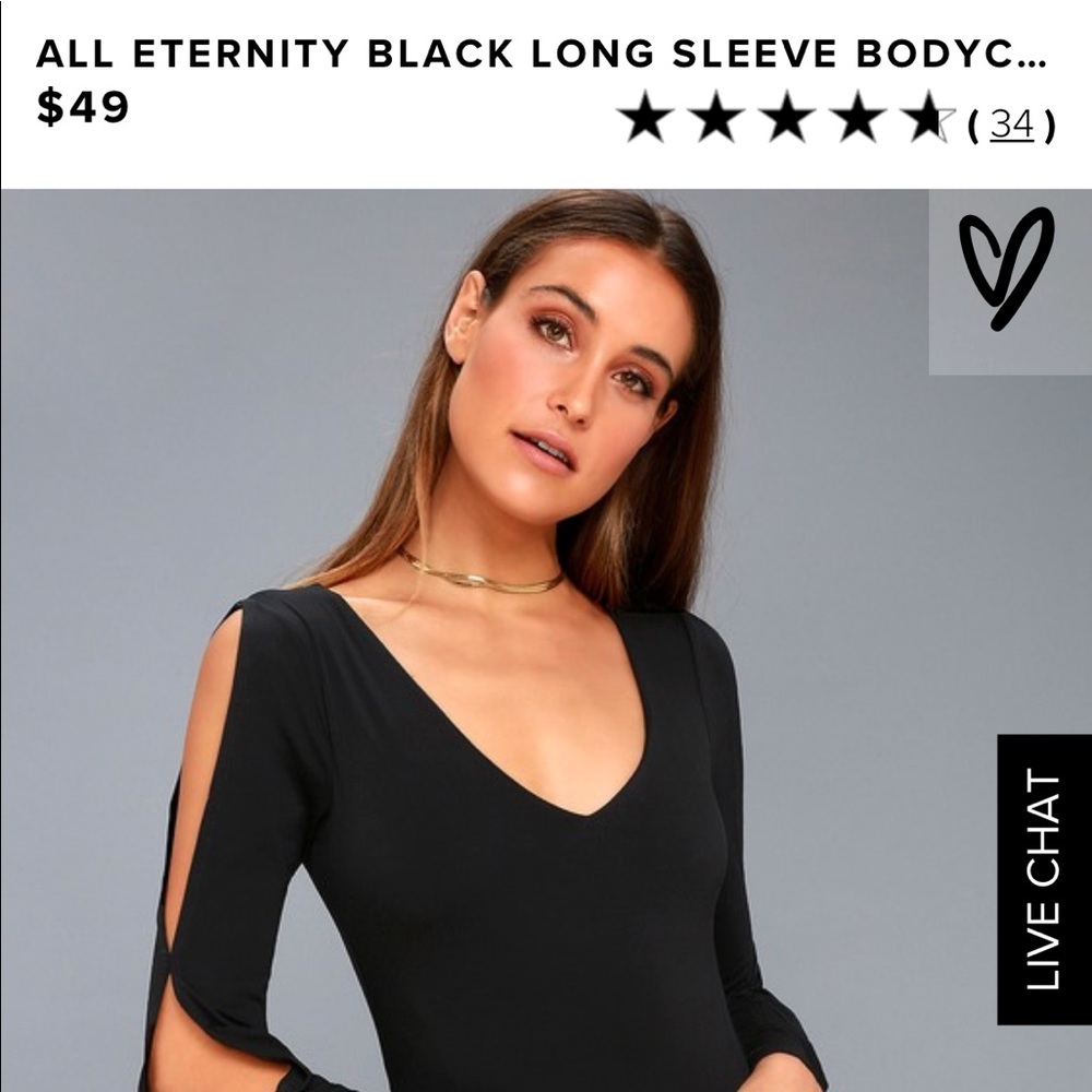 Lulus all eternity long sleeve black dress medium
